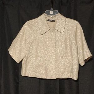 ana Beige shimmer cropped petticoat SP